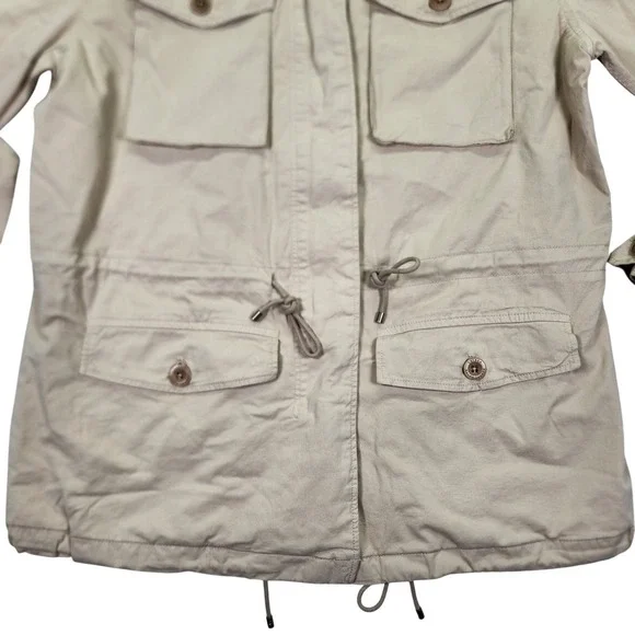 Ralph Lauren Featherweight Twill Field Jacket‎ Khaki Floral Embroidery M NWT - Picture 10 of 16